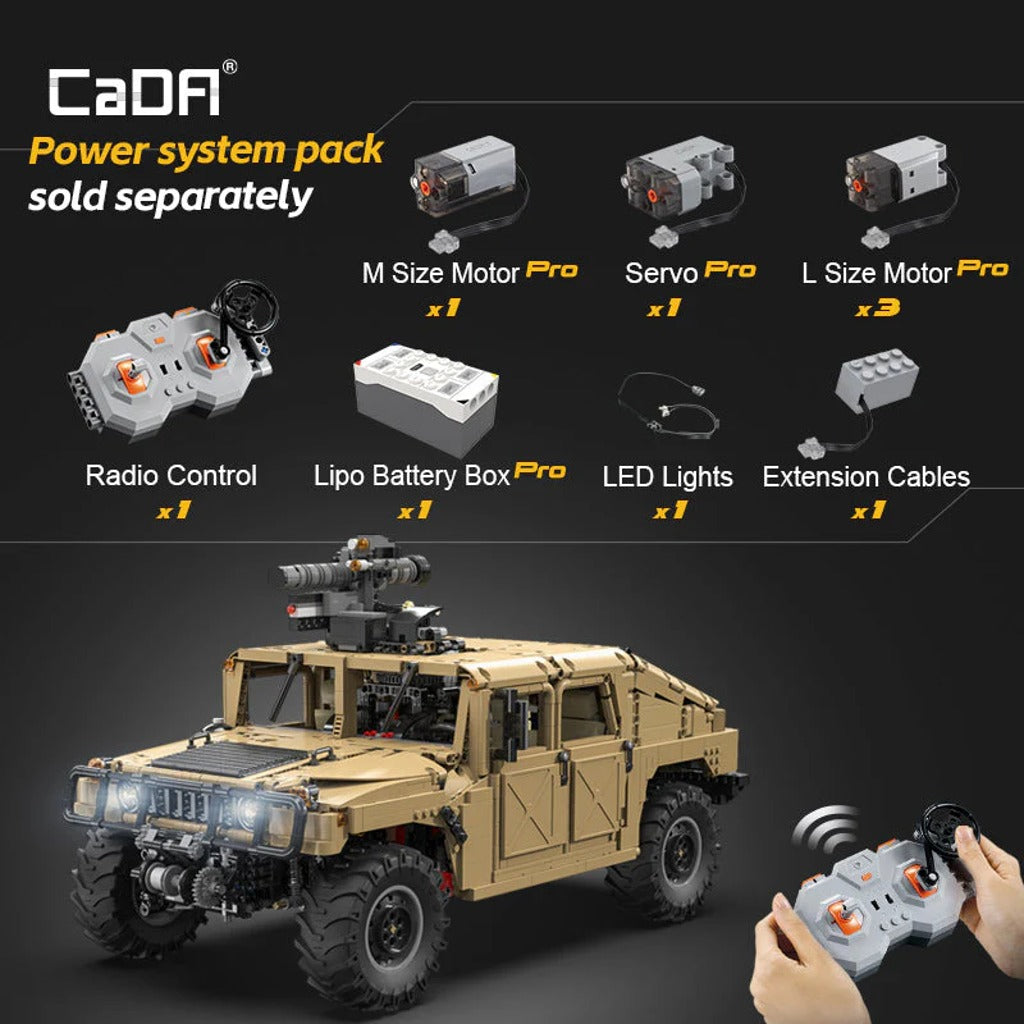 CaDA Humvee Vehicle 1:8 (C61036W) building set - view 6
