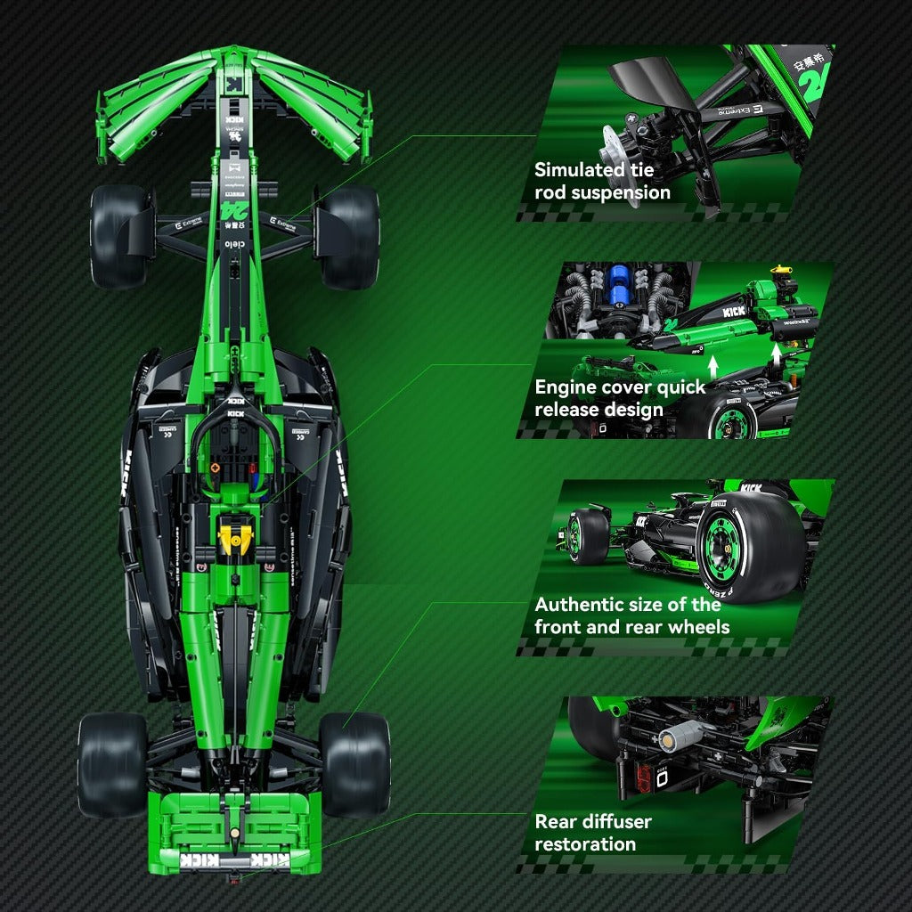 CaDA 1:8 KICK Sauber F1 Team C44 (C64010W) building set - view 5
