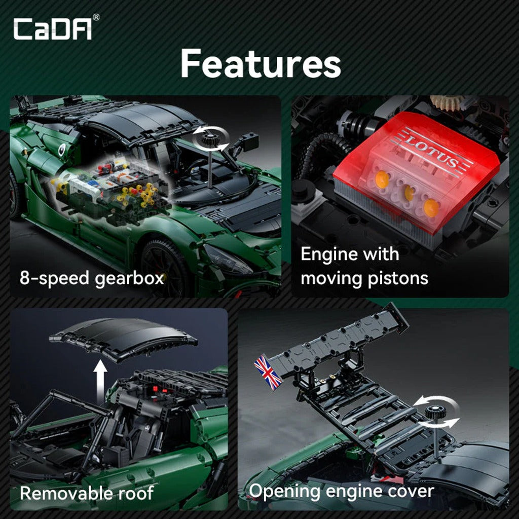 CaDA Lotus Cars Exige Cup 430 (C61511W) building set - view 5