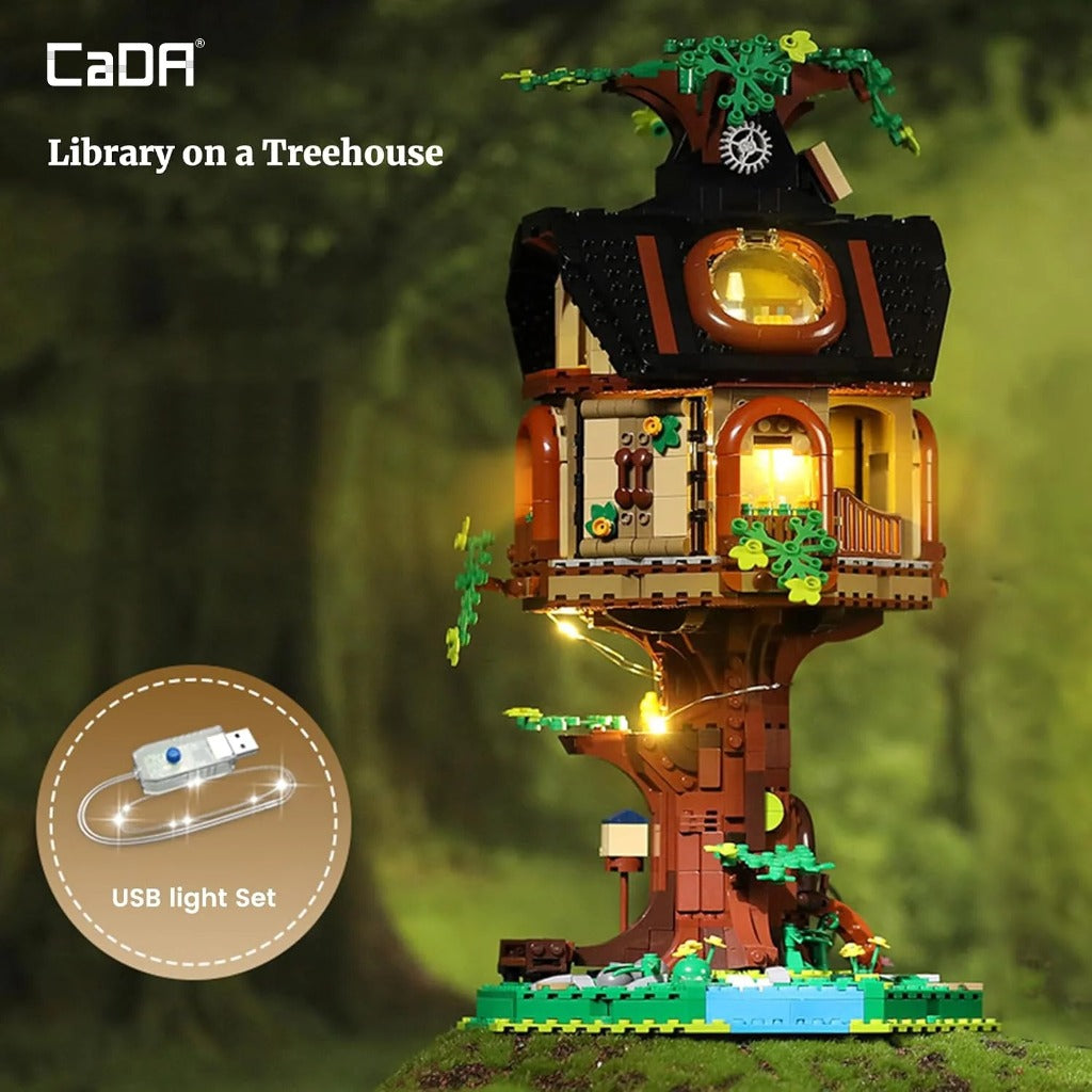 CaDA Tree House Library (C66013W) building set