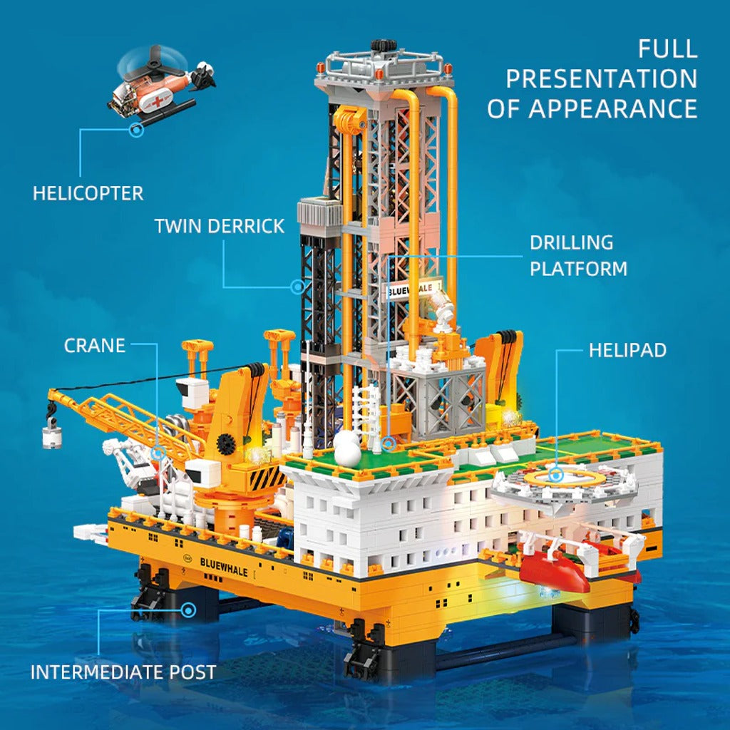 JIESTAR Bluewhale Drilling Platform (JJ9135) building set - view 3