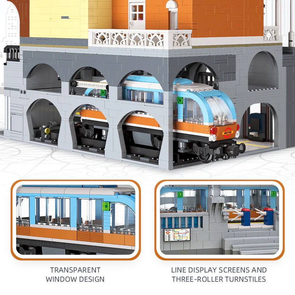 JIESTAR City Light Rail Station (89129) building set - view 3