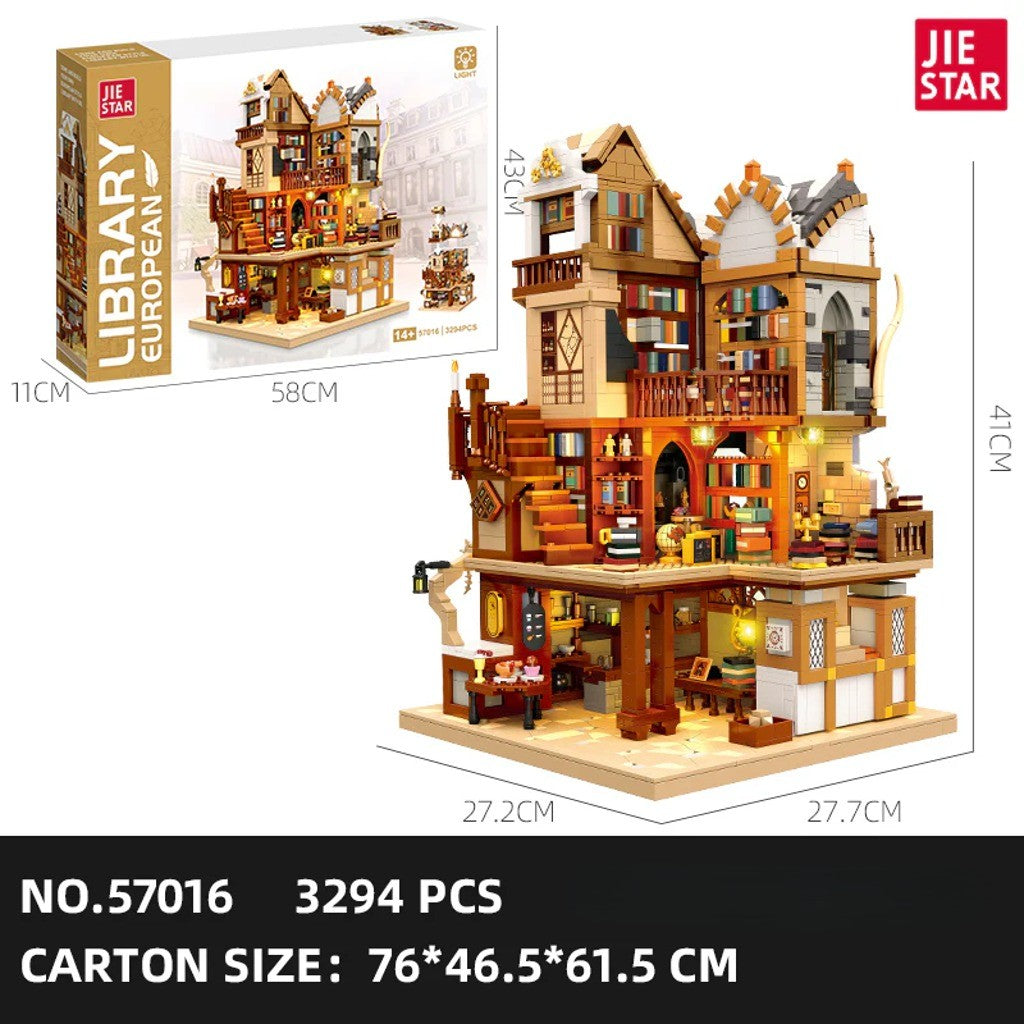 JIESTAR Medieval European Style Libraries (57016) building set - view 6