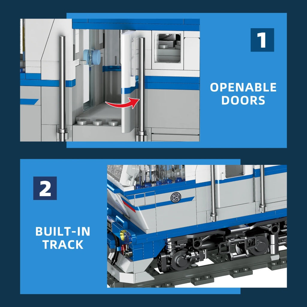 JIESTAR TEP70 Diesel Locomotive (JJ9259) building set - view 4