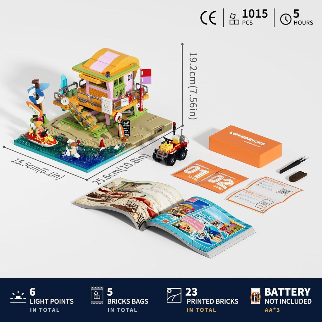 Lumibricks Beach Lifeguard Tower (18008) building set - view 2