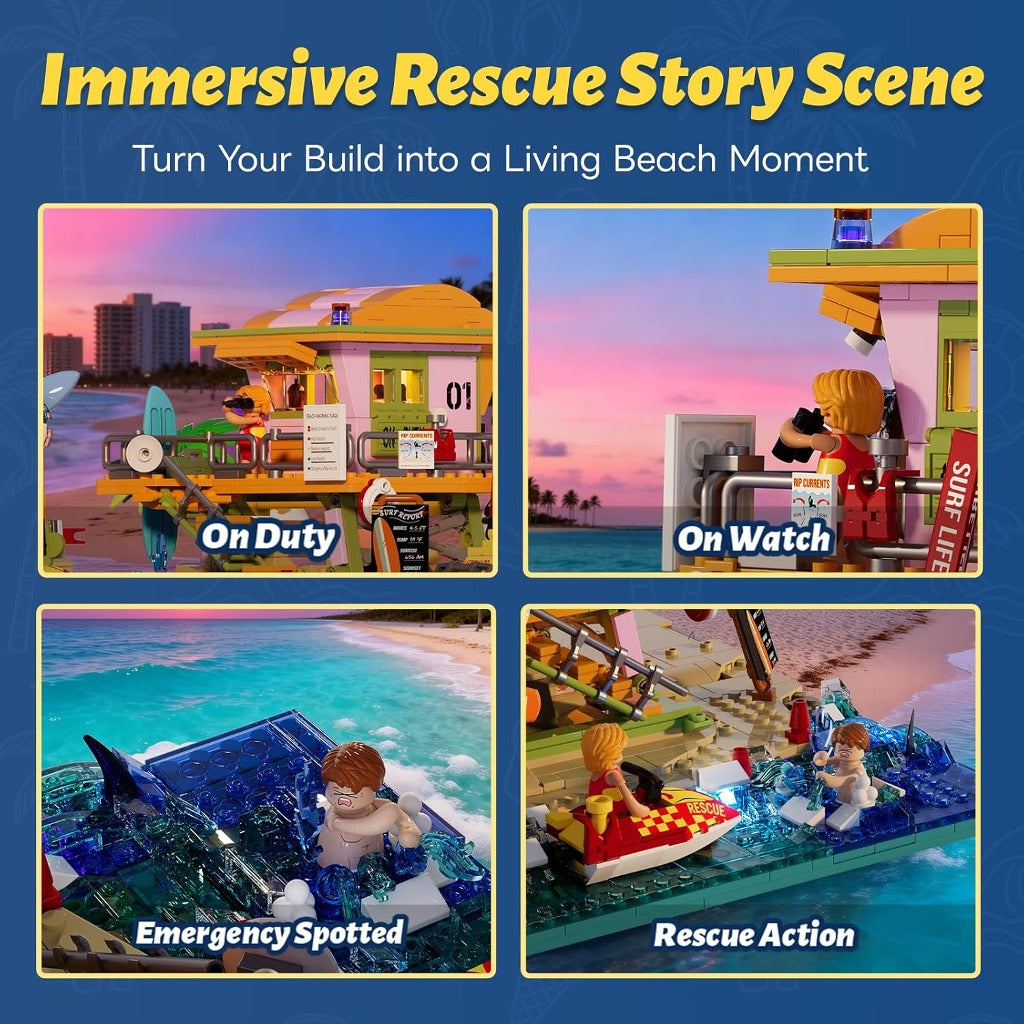 Lumibricks Beach Lifeguard Tower (18008) building set - view 5