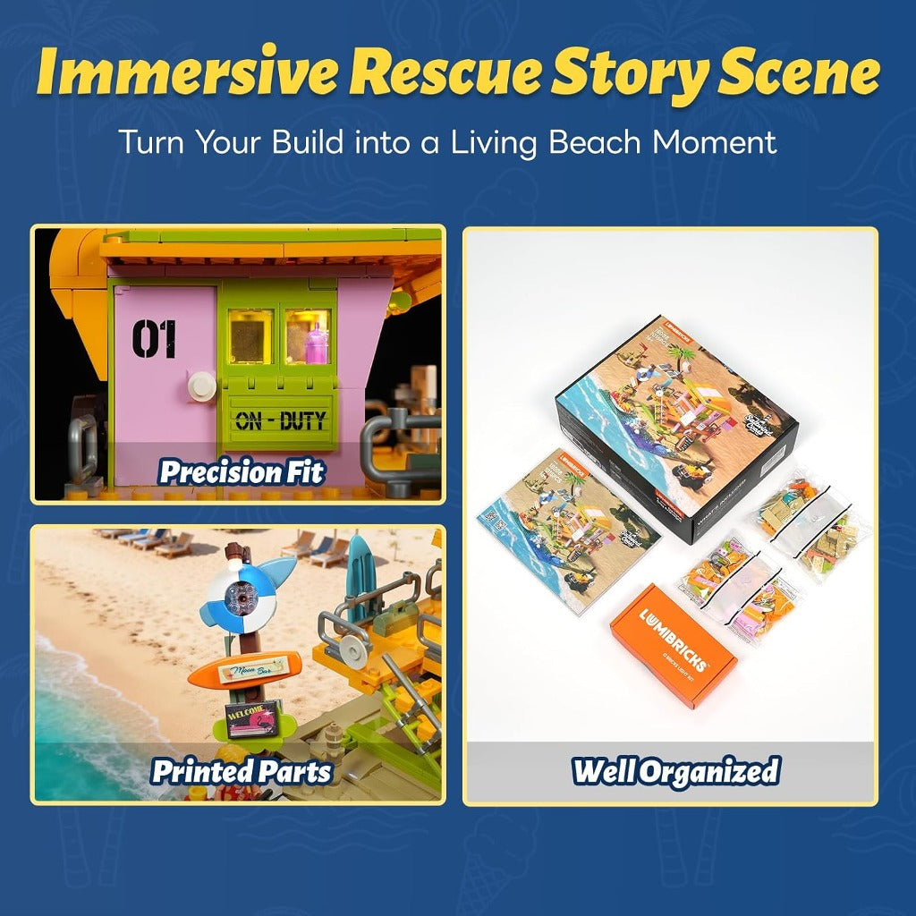 Lumibricks Beach Lifeguard Tower (18008) building set - view 6