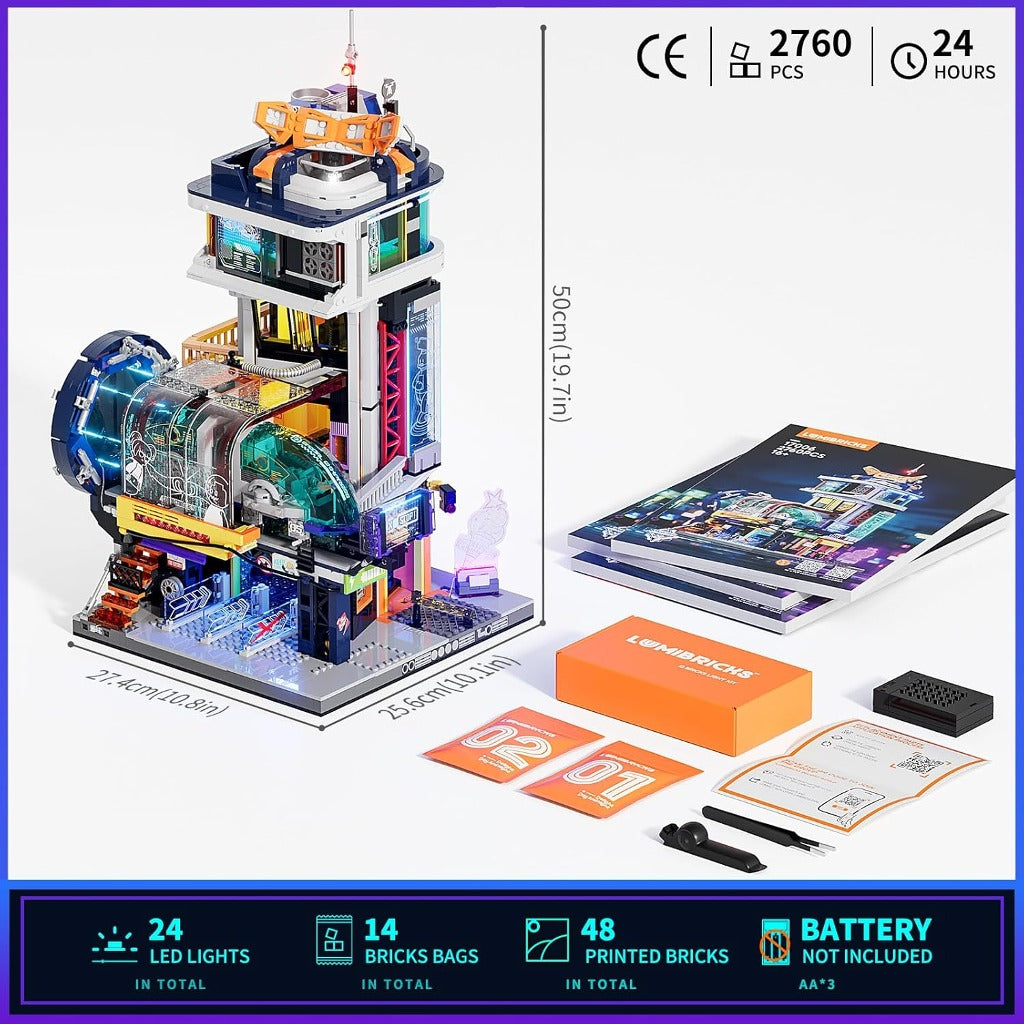 Lumibricks Floating Train Station (L9098) building set - view 6