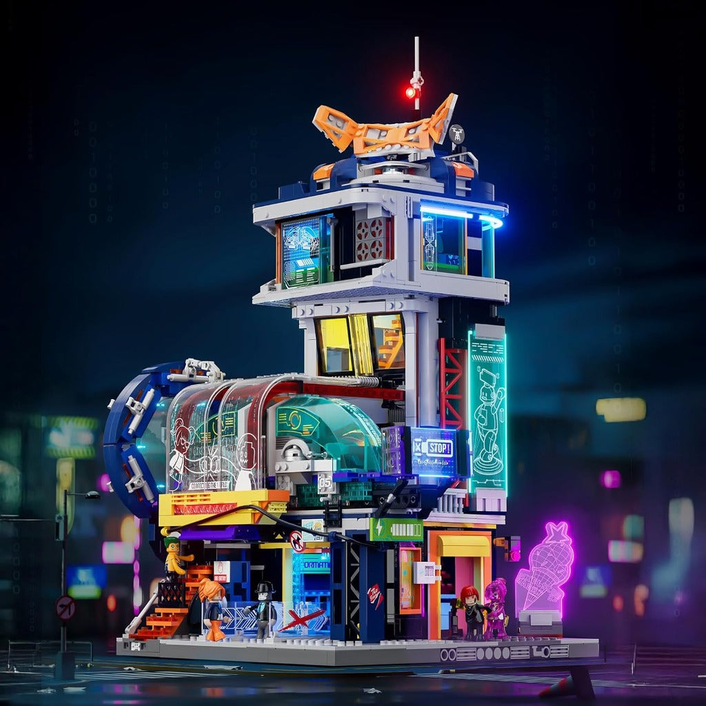Lumibricks Floating Train Station (L9098) building set - view 7