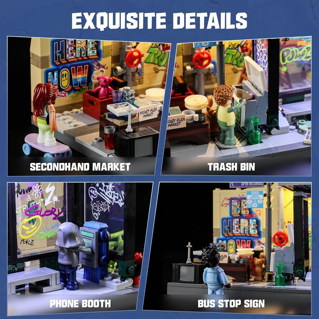 Lumibricks Graffiti Bus Stop (F9066) building set - view 4