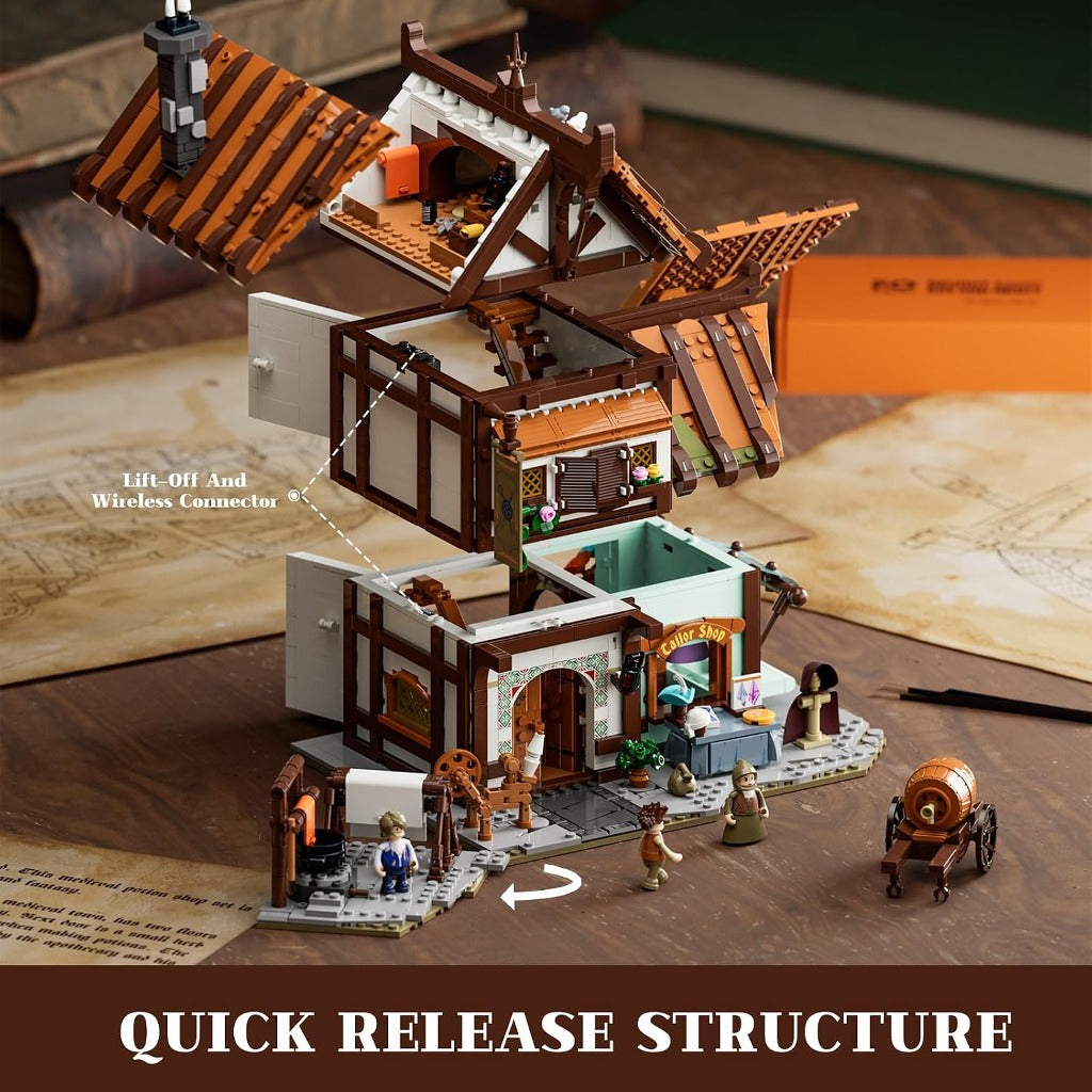 Lumibricks Medieval Tailor Shop (F9038) building set - view 4