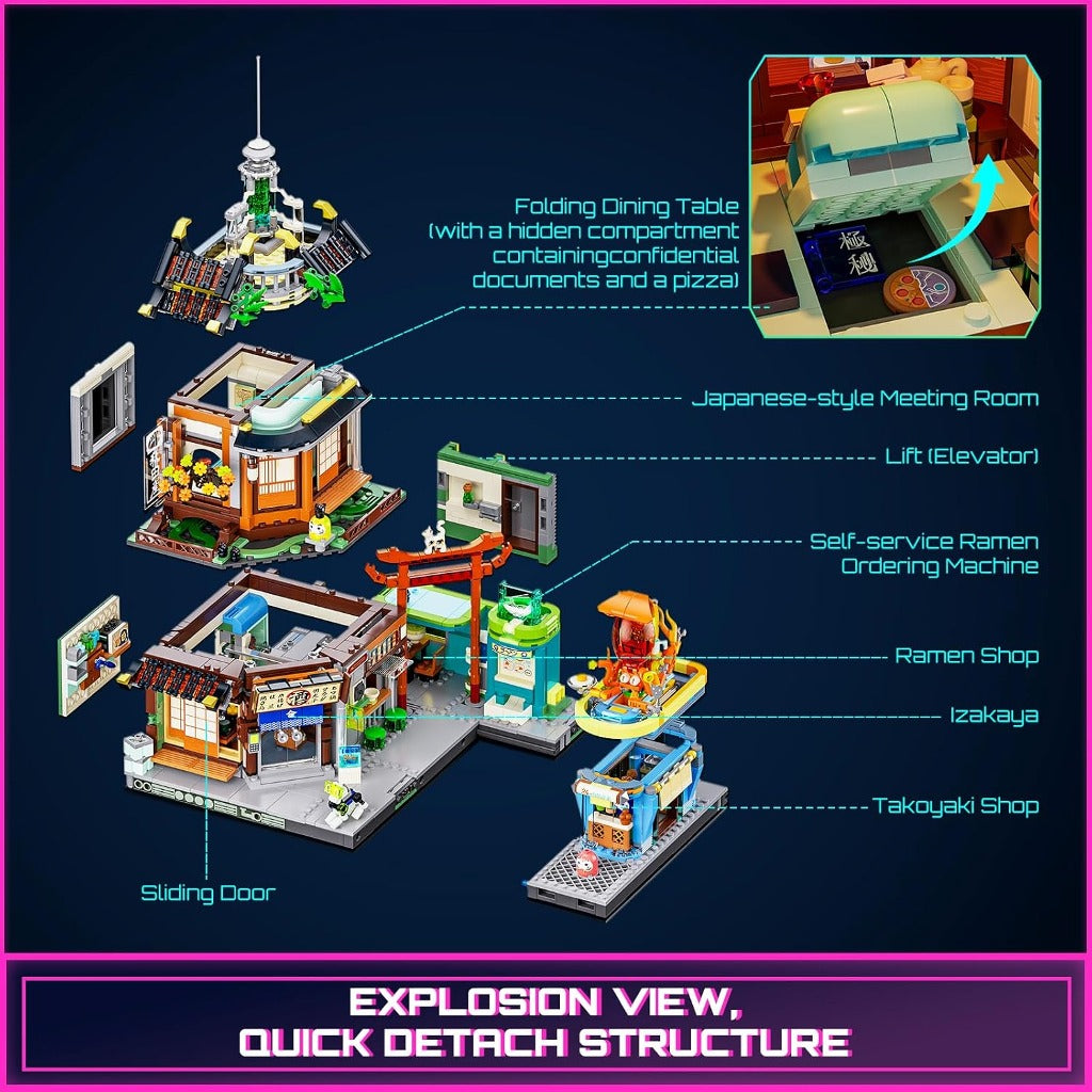 Lumibricks Neoncity Izakaya Steampunk (F9073) building set - view 4