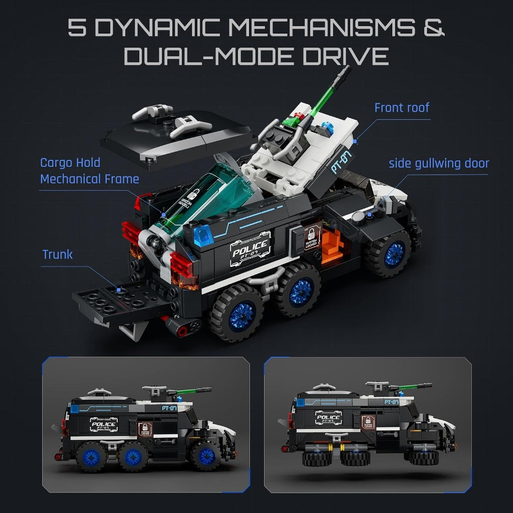 Lumibricks Police Urban Convoy (17008) building set - view 2