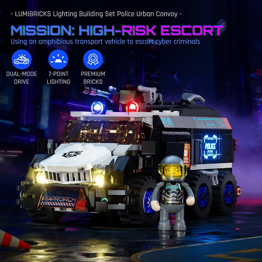Lumibricks Police Urban Convoy (17008) building set - view 6