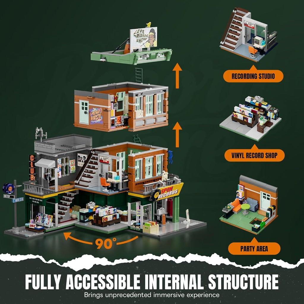 Lumibricks Record Store (F9058) building set - view 3