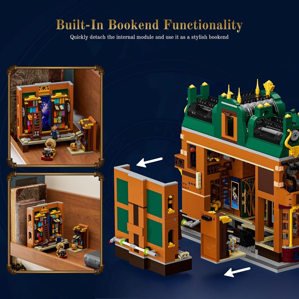Lumibricks Steampunk Time Rift Library (11012) building set - view 3