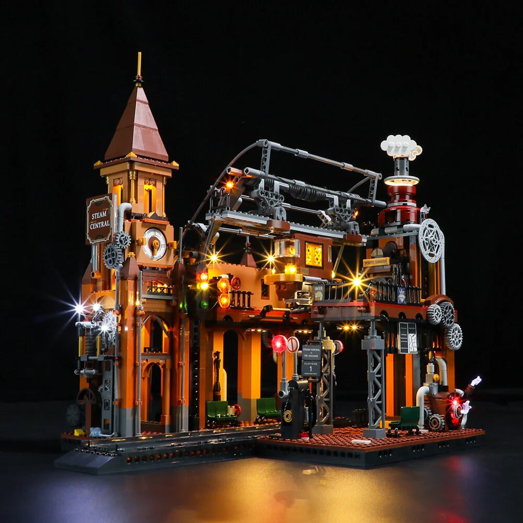 Lumibricks Steampunk Train Station (F9007) building set - view 3