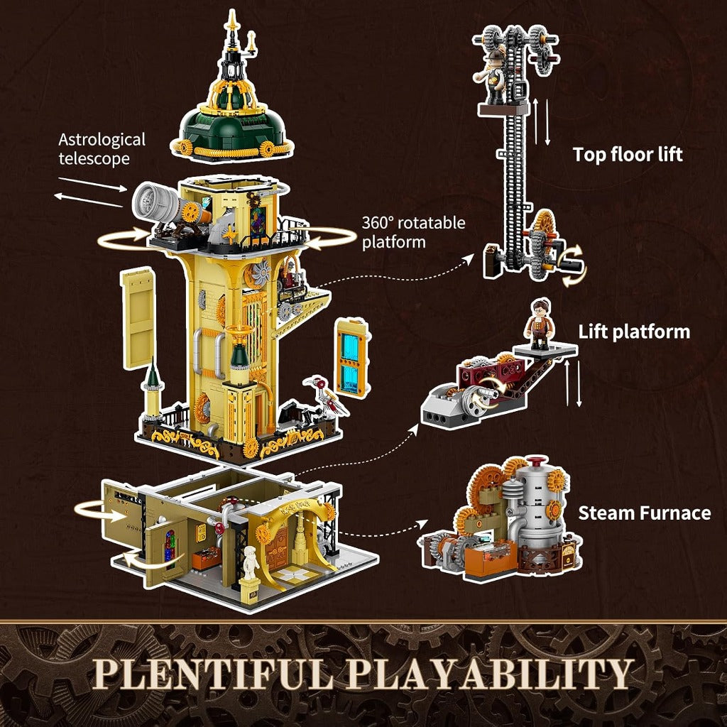 Lumibricks Steampunk Watch Tower (F9070) building set - view 7