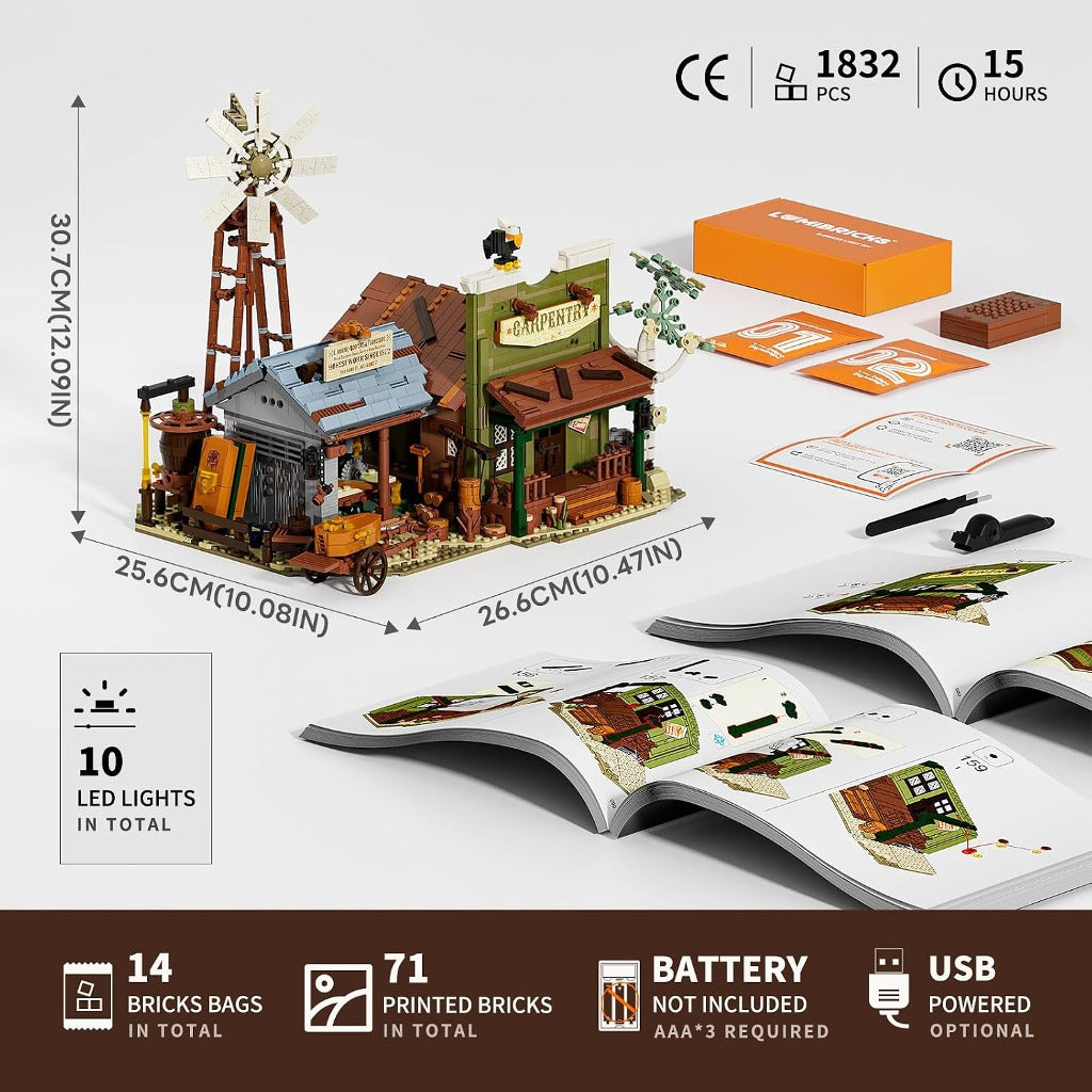 Lumibricks Western Carpentry Workshop (14015) building set - view 6