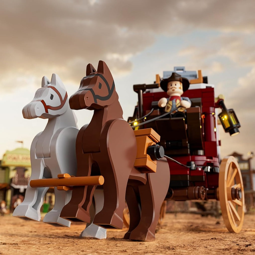 Lumibricks Western Stagecoach (F9052) building set - view 4