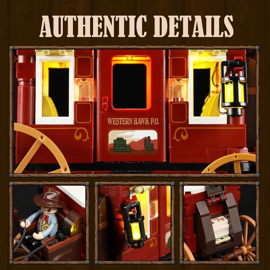 Lumibricks Western Stagecoach (F9052) building set - view 6