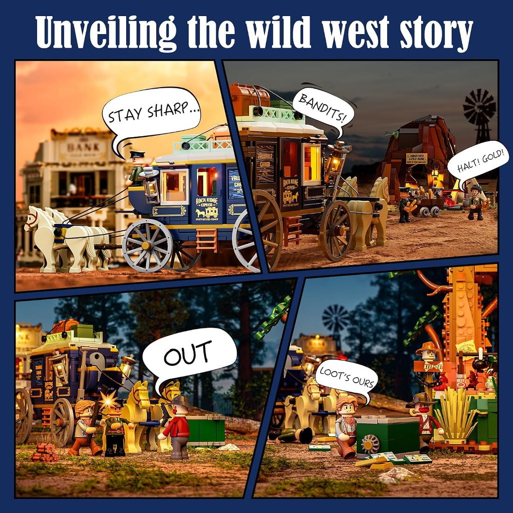 Lumibricks Western Treasure Stagecoach (L9099) building set - view 6
