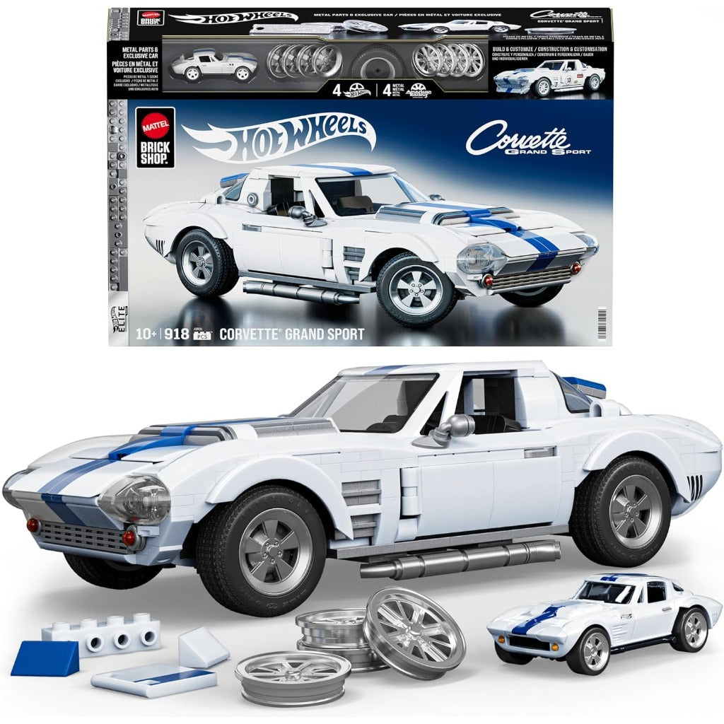 Mattel Brick Shop Hot Wheels Corvette Grand Sport building set