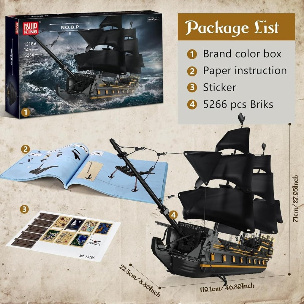 Mould King Black Pirate Ship (13186) building set - view 2