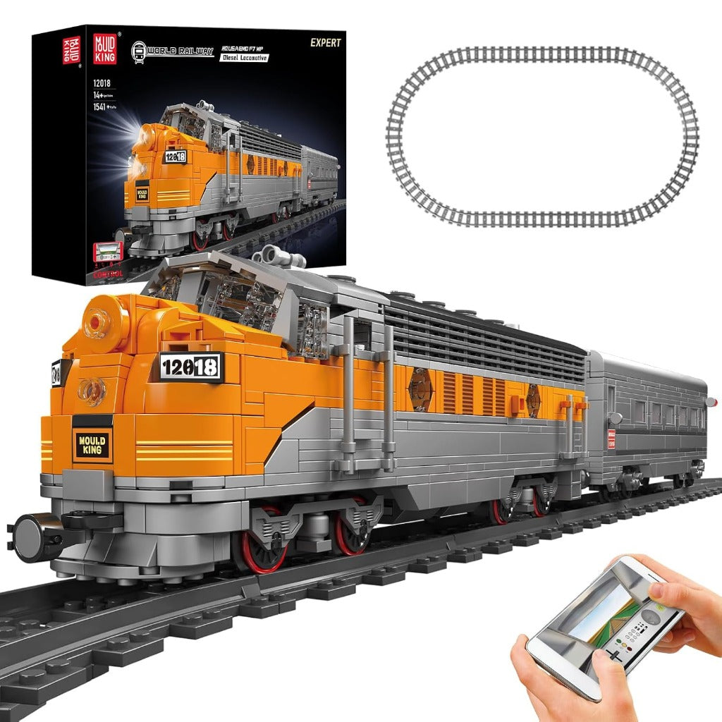 Mould King Diesel locomotive USA EMD F7 WP (12018) building set