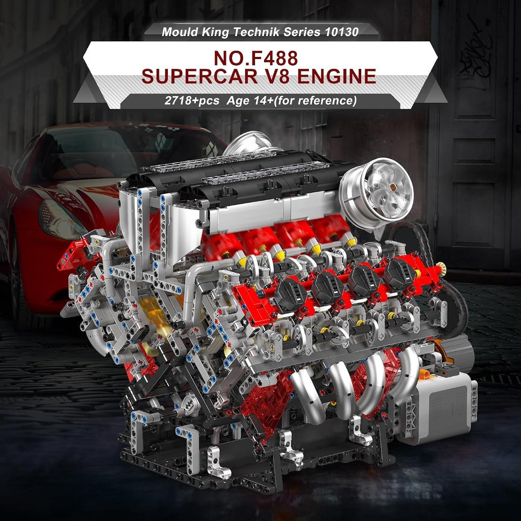 Mould King F488 Motorised V8 Engine (10130) building set - view 2