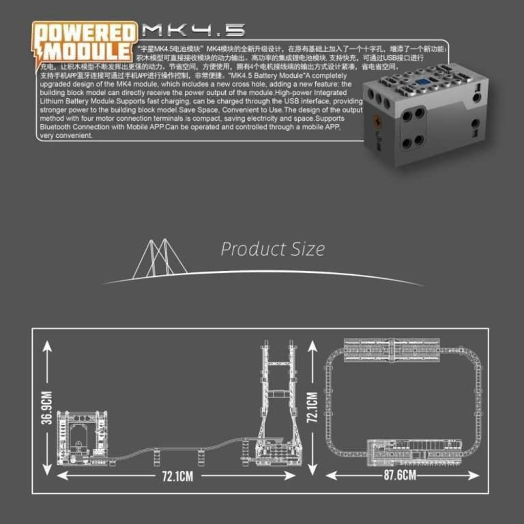 Mould King Motorised Monorail (16052) building set - view 5