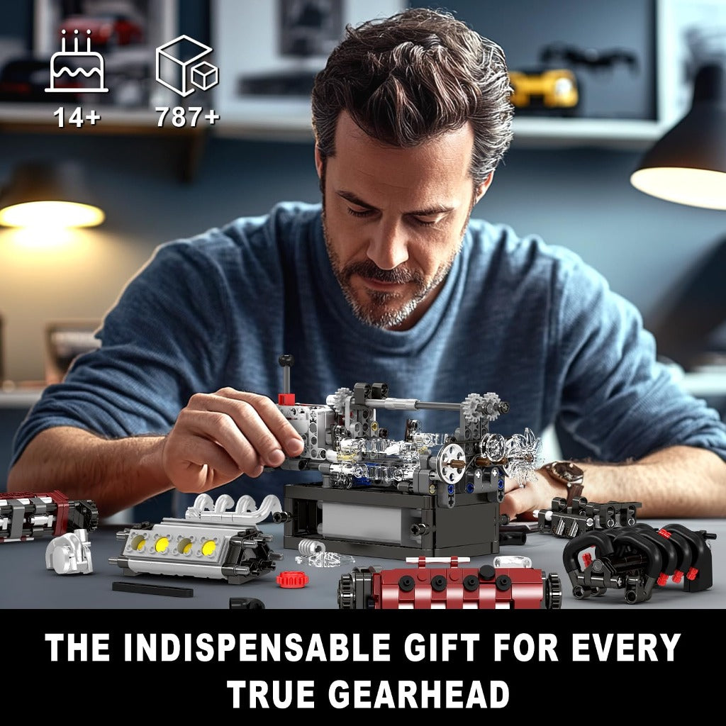 Mould King V8 Engine with Transmission (10227) building set - view 2