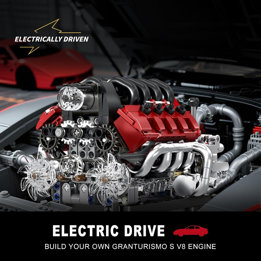 Mould King V8 Engine with Transmission (10227) building set - view 4