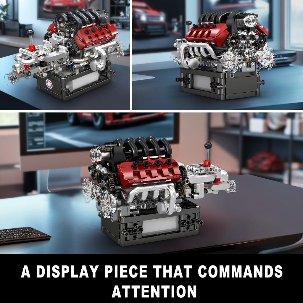 Mould King V8 Engine with Transmission (10227) building set - view 6