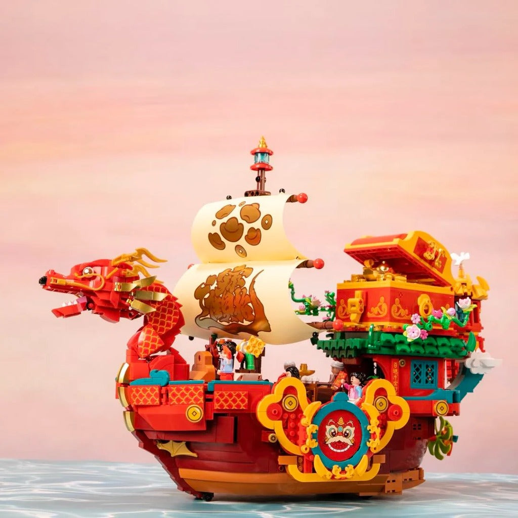 Pantasy Fortune Dragon Ship (18009) building set - view 2