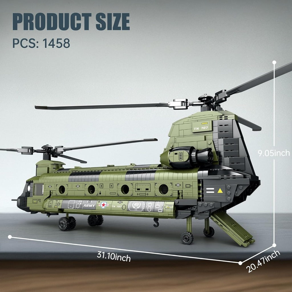 Reobrix CH-47 Transport Helicopter Chinook (33031) building set - view 2
