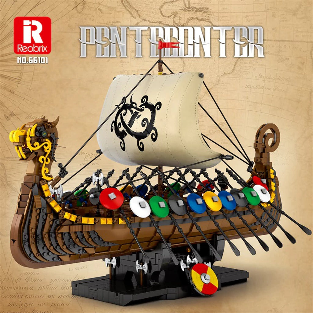 Reobrix Penteconter Viking Longship Historical (66101) building set