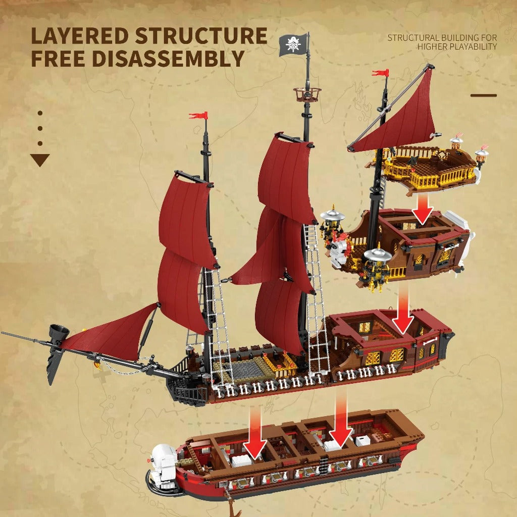 Reobrix Pirate Revenge-Model Ship (66010) building set - view 4