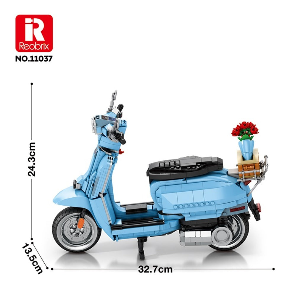 Reobrix Retro Scooter Blue (11037) building set - view 4
