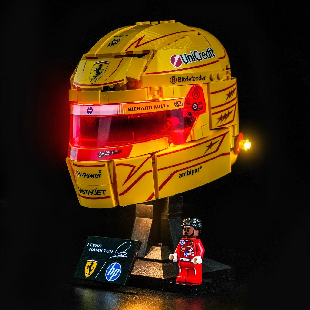 BrickBling Light Kit for LEGO Editions Scuderia Ferrari HP Lewis Hamilton Helmet 43022 - view 4