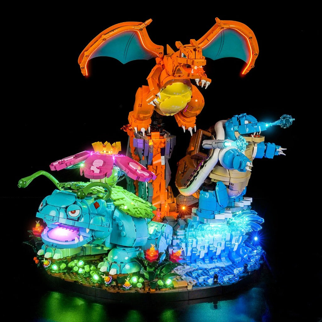 BrickBling Light Kit for LEGO Pokémon Venusaur, Charizard and Blastoise 72153