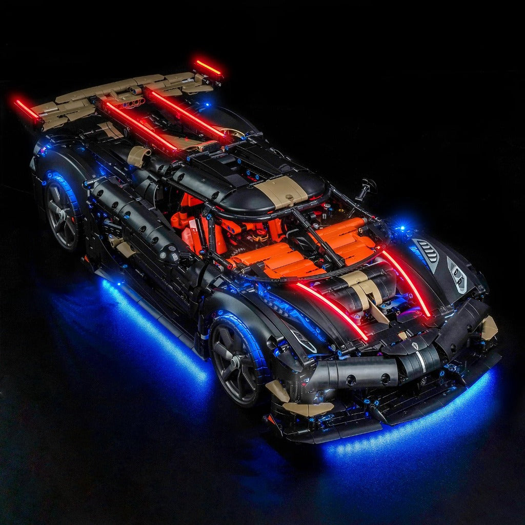 BrickBling Light Kit for LEGO Technic Koenigsegg Sadair's Spear Megacar 42232 - view 3