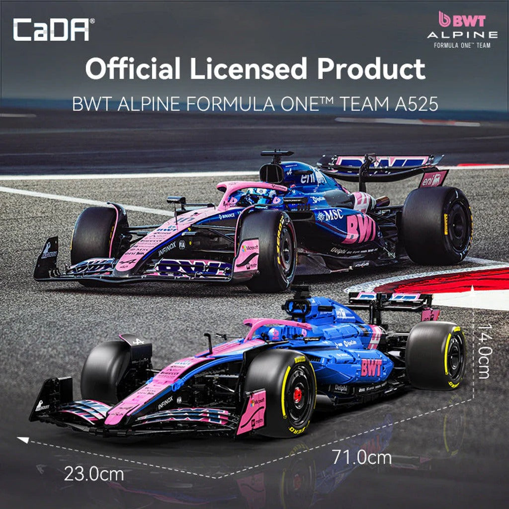 CaDA 1:8 Alpine A525 Formula 1 Car (C64012W) building set - view 4