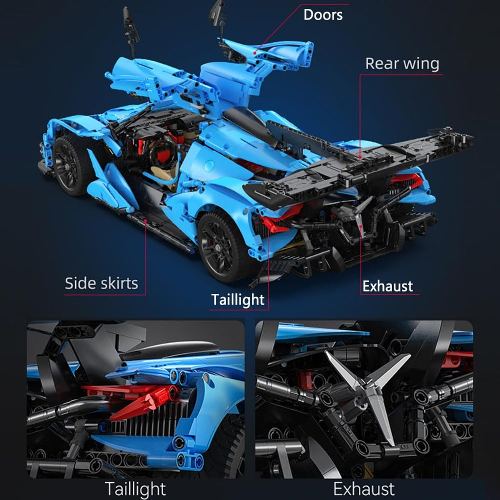 CaDA Apollo IE V12 Hypercar (C64003W) building set - view 7
