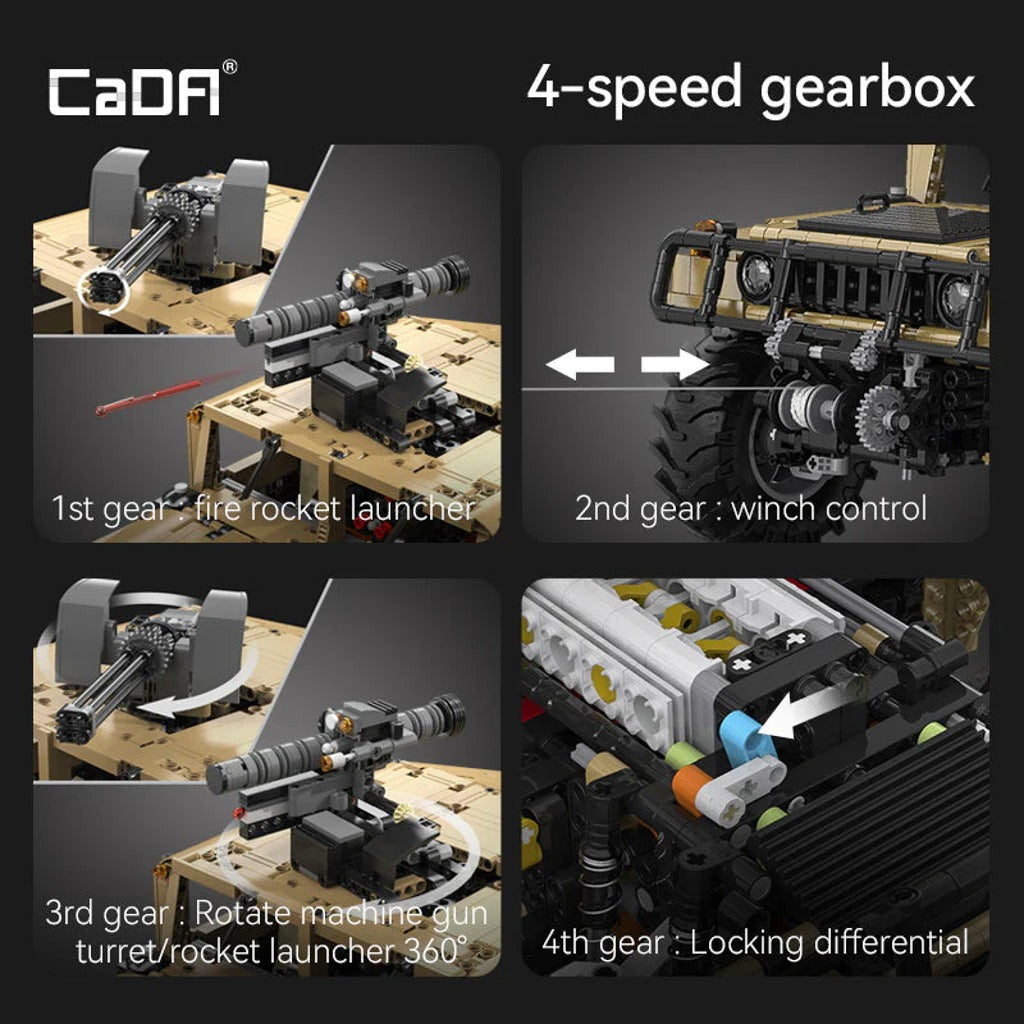 CaDA Humvee Vehicle 1:8 (C61036W) building set - view 4
