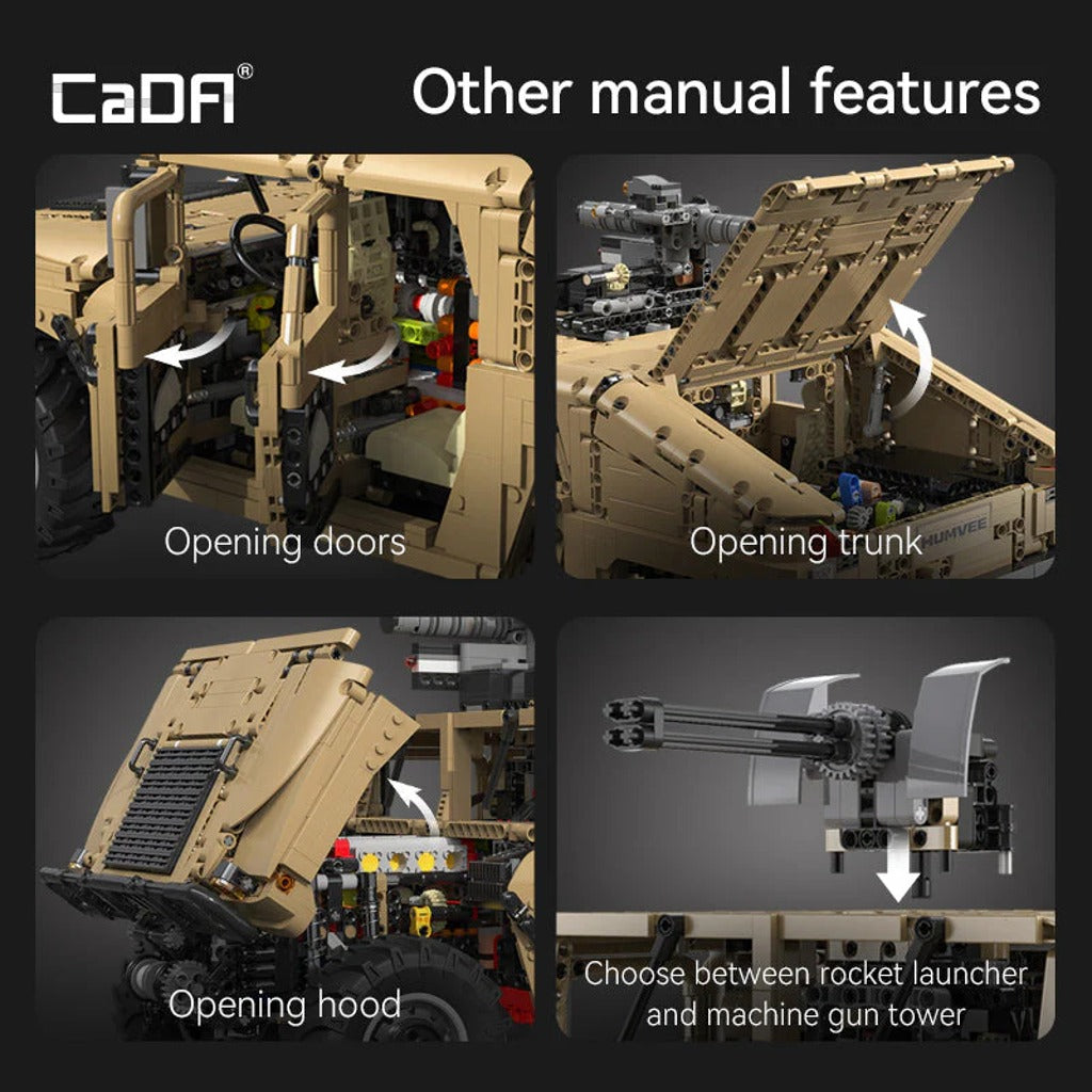 CaDA Humvee Vehicle 1:8 (C61036W) building set - view 5