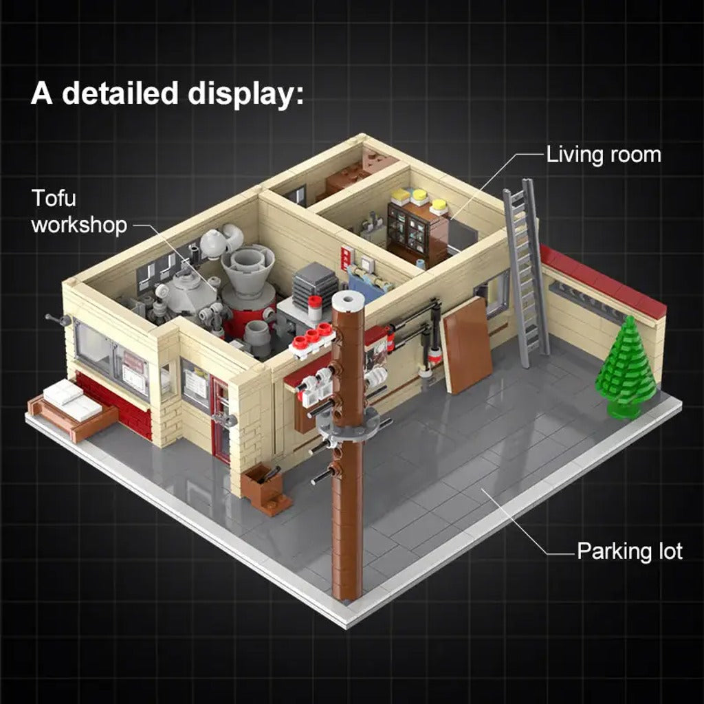 CaDA Initial D Fujiwara Tofu Shop (C61031W) building set - view 5