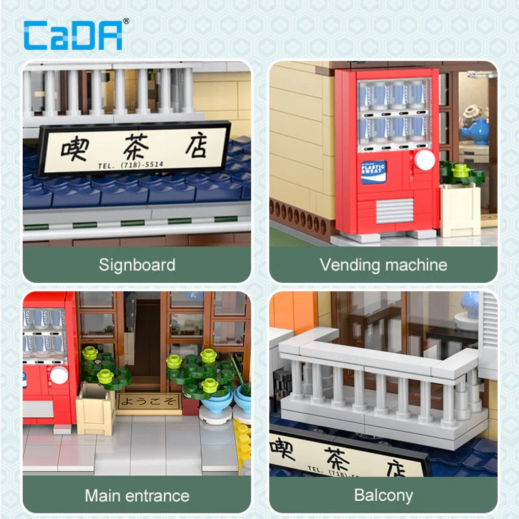 CaDA Japanese Kissaten Shop (C66010W) building set - view 5