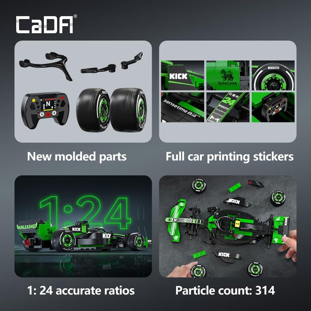CaDA KICK Sauber F1 Team C44 (C55032W) building set - view 5
