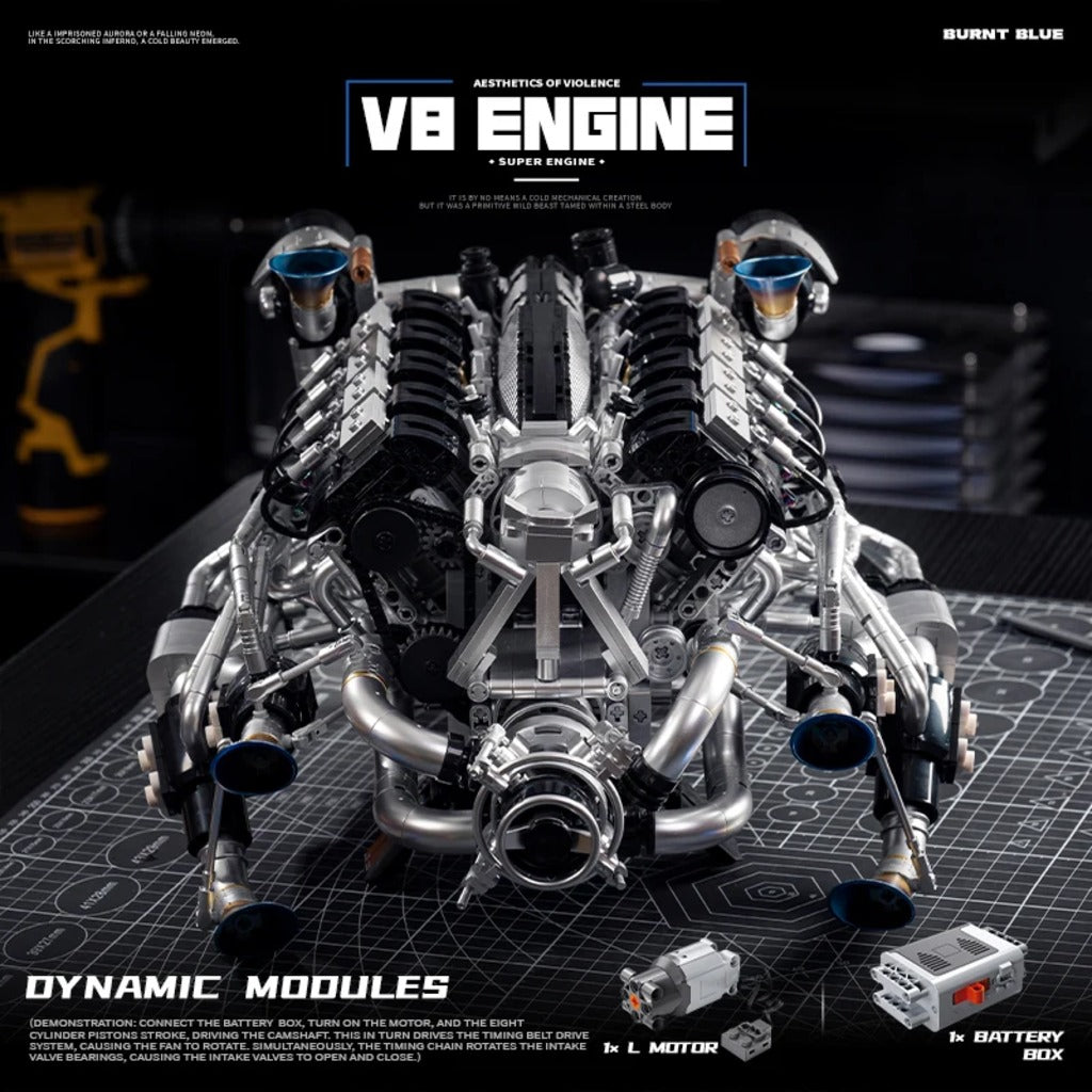 EiKee Piston V8 Engine (Y15002) building set - view 3